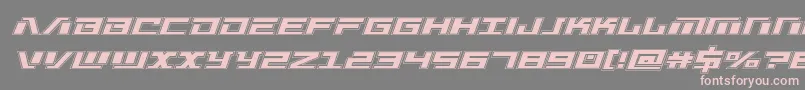 Fonte Warmachineacad – fontes rosa em um fundo cinza