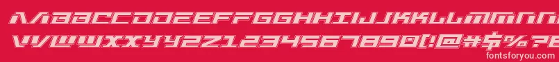 Warmachineacad Font – Pink Fonts on Red Background