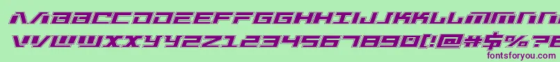 Warmachineacad Font – Purple Fonts on Green Background