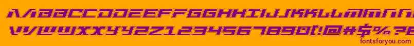 Warmachineacad Font – Purple Fonts on Orange Background