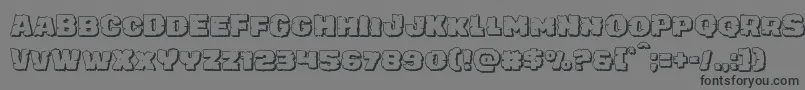 juggerrockshadow Font – Black Fonts on Gray Background