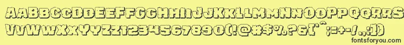 juggerrockshadow Font – Black Fonts on Yellow Background