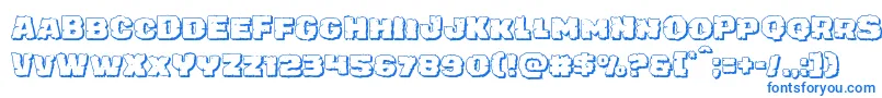 juggerrockshadow Font – Blue Fonts on White Background