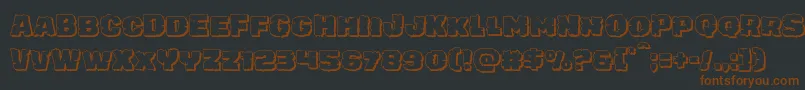 juggerrockshadow Font – Brown Fonts on Black Background