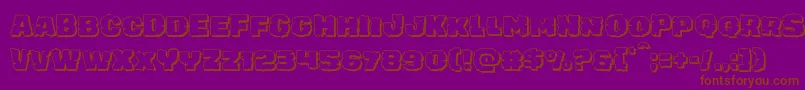 juggerrockshadow Font – Brown Fonts on Purple Background