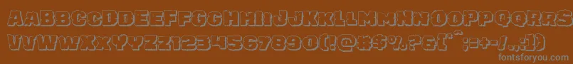 juggerrockshadow Font – Gray Fonts on Brown Background