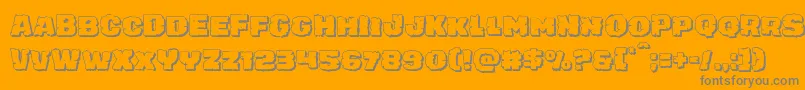 juggerrockshadow-Schriftart – Graue Schriften auf orangefarbenem Hintergrund