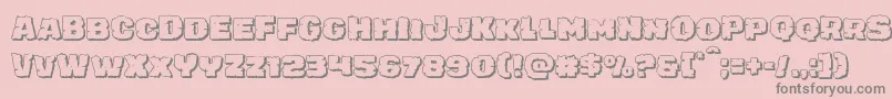 juggerrockshadow-Schriftart – Graue Schriften auf rosa Hintergrund