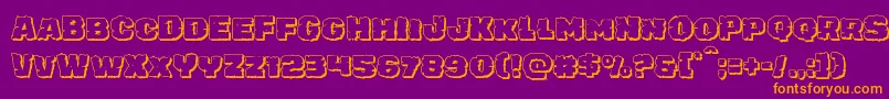 Подробнее о шрифте juggerrockshadow Шрифт juggerrockshadow – оранжевые шрифты на фиолетовом фоне