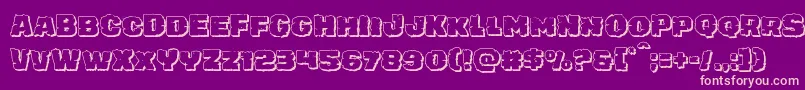 juggerrockshadow Font – Pink Fonts on Purple Background