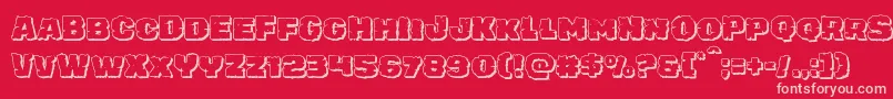 juggerrockshadow Font – Pink Fonts on Red Background