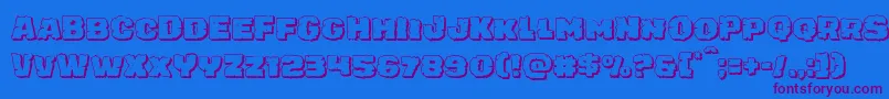 juggerrockshadow Font – Purple Fonts on Blue Background