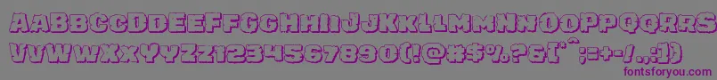 juggerrockshadow Font – Purple Fonts on Gray Background