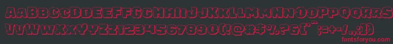 Fonte juggerrockshadow – fontes vermelhas em um fundo preto