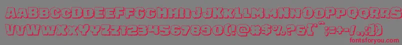 juggerrockshadow Font – Red Fonts on Gray Background