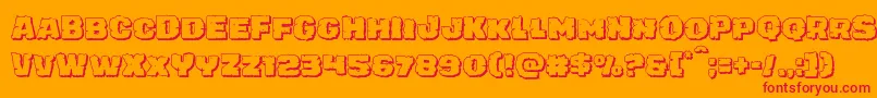 juggerrockshadow Font – Red Fonts on Orange Background