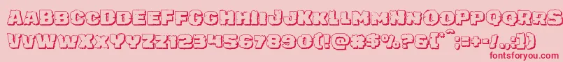 juggerrockshadow-Schriftart – Rote Schriften auf rosa Hintergrund