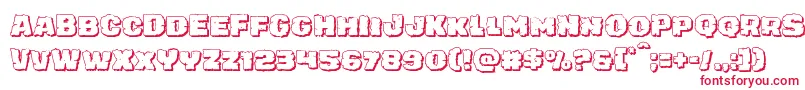 juggerrockshadow Font – Red Fonts on White Background