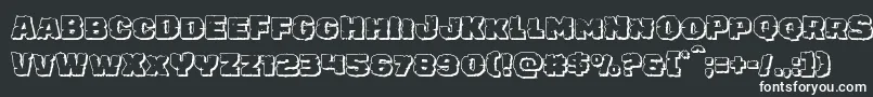 juggerrockshadow-Schriftart – Weiße Schriften auf schwarzem Hintergrund