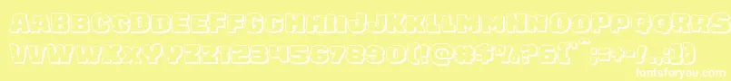 juggerrockshadow Font – White Fonts on Yellow Background