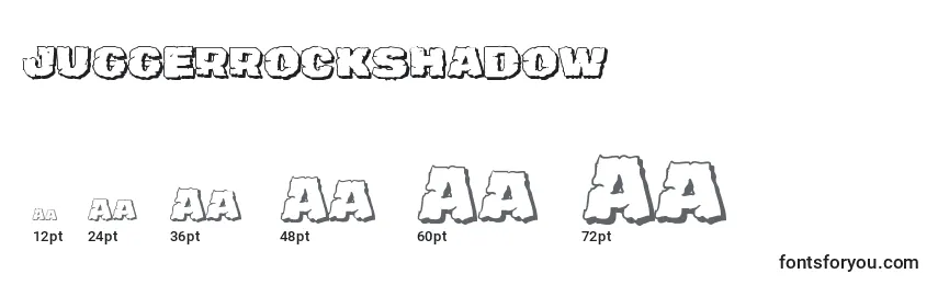 Размеры шрифта Juggerrockshadow