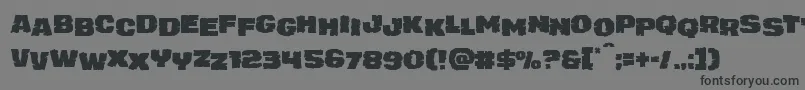 フォントjuggerrockstag – 黒い文字の灰色の背景