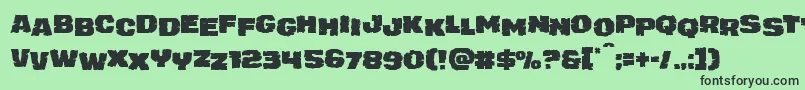 juggerrockstag Font – Black Fonts on Green Background