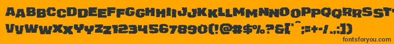 Police juggerrockstag – polices noires sur fond orange