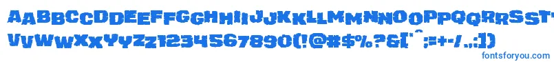 juggerrockstag Font – Blue Fonts on White Background