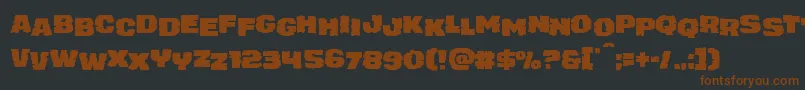 juggerrockstag Font – Brown Fonts on Black Background