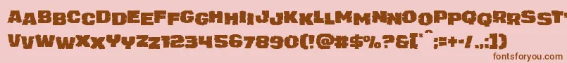 juggerrockstag Font – Brown Fonts on Pink Background