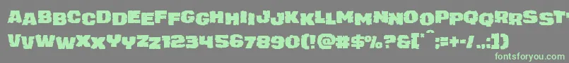 Шрифт juggerrockstag – зелёные шрифты на сером фоне