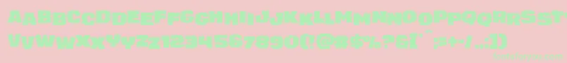 juggerrockstag Font – Green Fonts on Pink Background