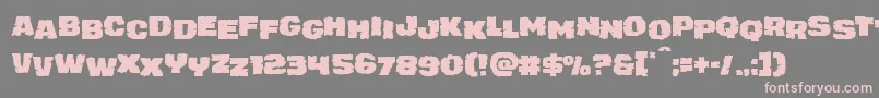 Fonte juggerrockstag – fontes rosa em um fundo cinza