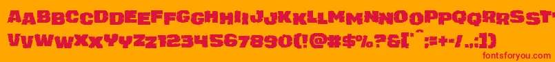 juggerrockstag Font – Red Fonts on Orange Background