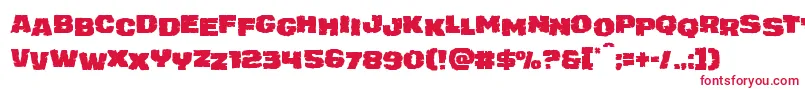 juggerrockstag Font – Red Fonts on White Background