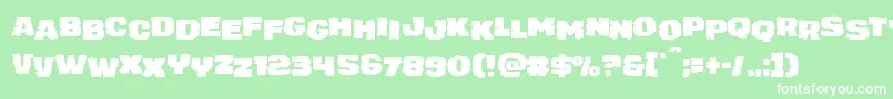 juggerrockstag Font – White Fonts on Green Background