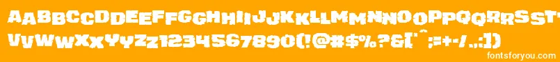 juggerrockstag Font – White Fonts on Orange Background