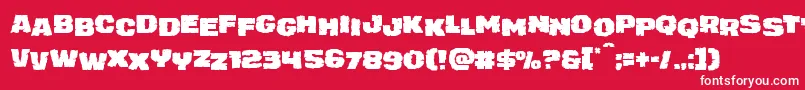 juggerrockstag Font – White Fonts on Red Background