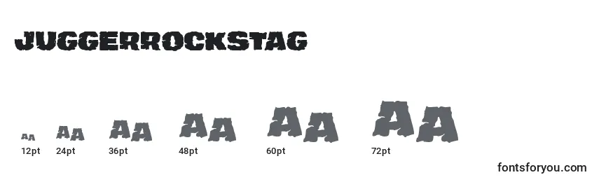 Размеры шрифта Juggerrockstag