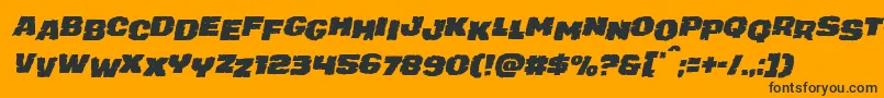 juggerrockstagital Font – Black Fonts on Orange Background