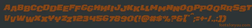 Шрифт juggerrockstagital – коричневые шрифты на чёрном фоне