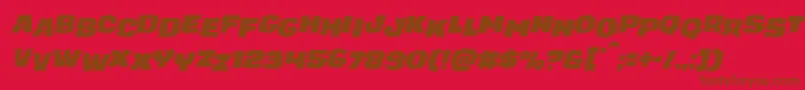 juggerrockstagital Font – Brown Fonts on Red Background