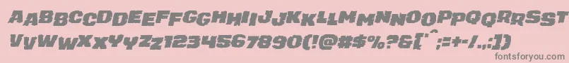 juggerrockstagital Font – Gray Fonts on Pink Background