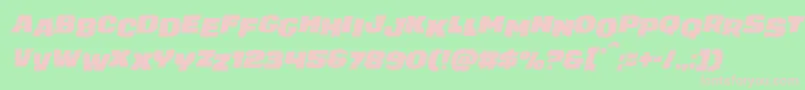 juggerrockstagital Font – Pink Fonts on Green Background