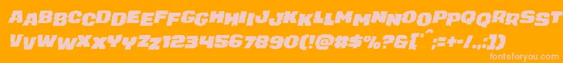 juggerrockstagital Font – Pink Fonts on Orange Background