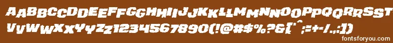 Шрифт juggerrockstagital – белые шрифты на коричневом фоне