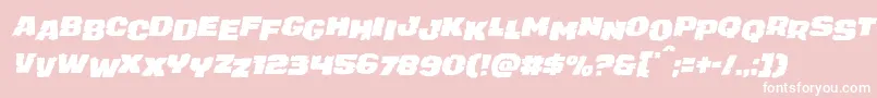 juggerrockstagital Font – White Fonts on Pink Background