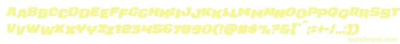 juggerrockstagital Font – Yellow Fonts on White Background