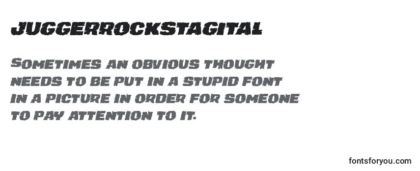 Обзор шрифта Juggerrockstagital
